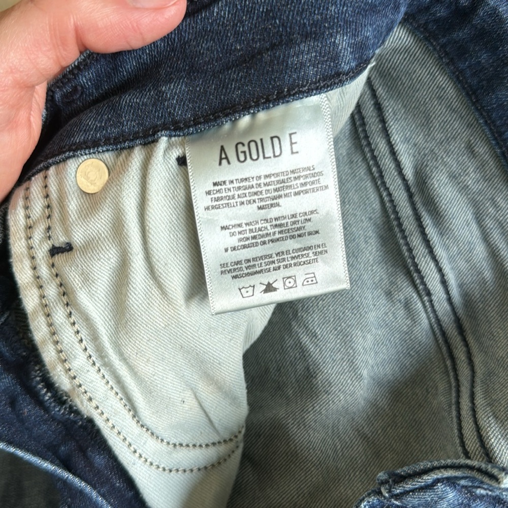 AGOLDE Dark Wash Distressed Skinny Jeans - Picture 12 of 13